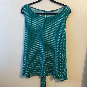 Blue Polka Dot Tank Top